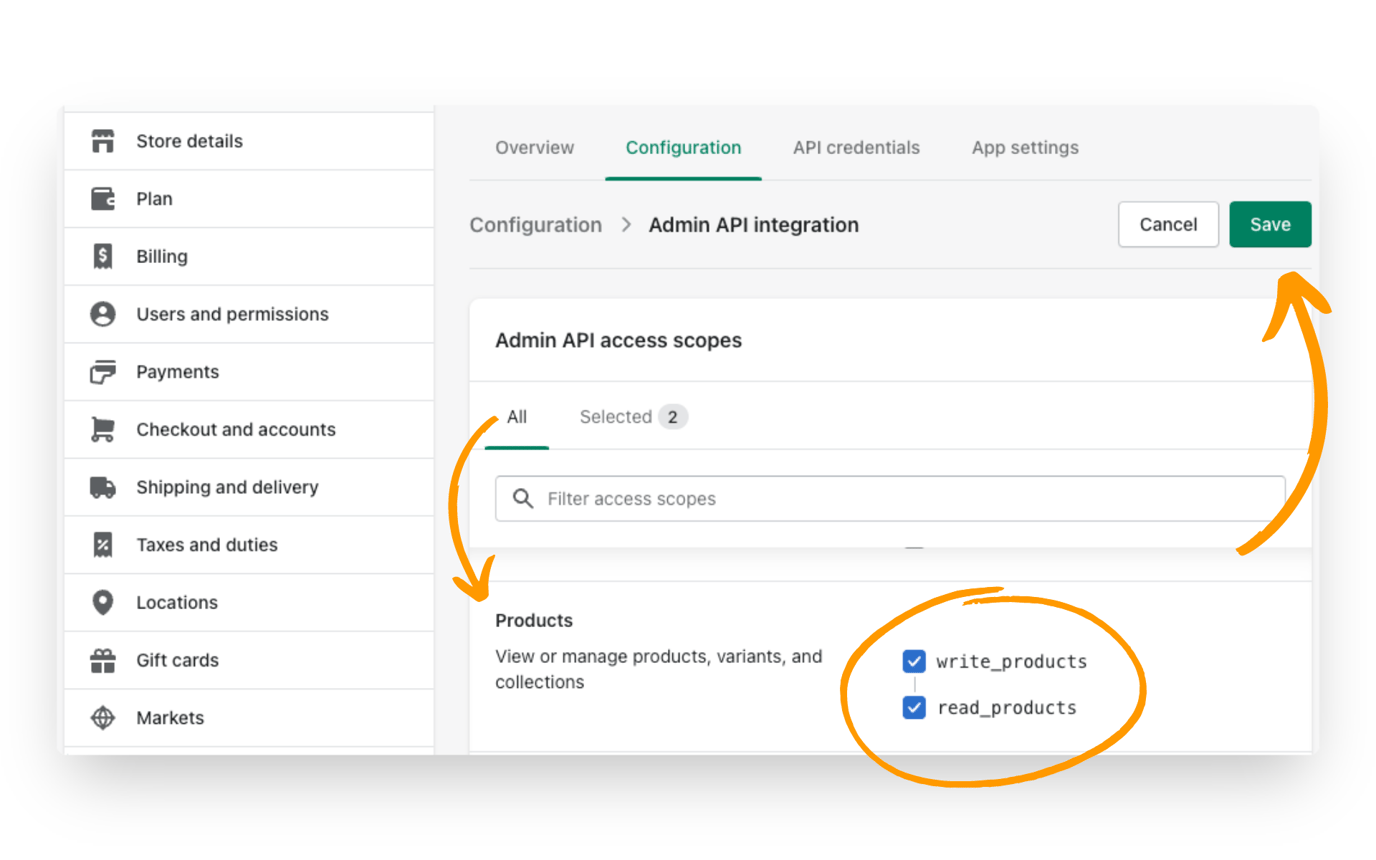 Shopify Getting the API Access Token from Your Shopify Store